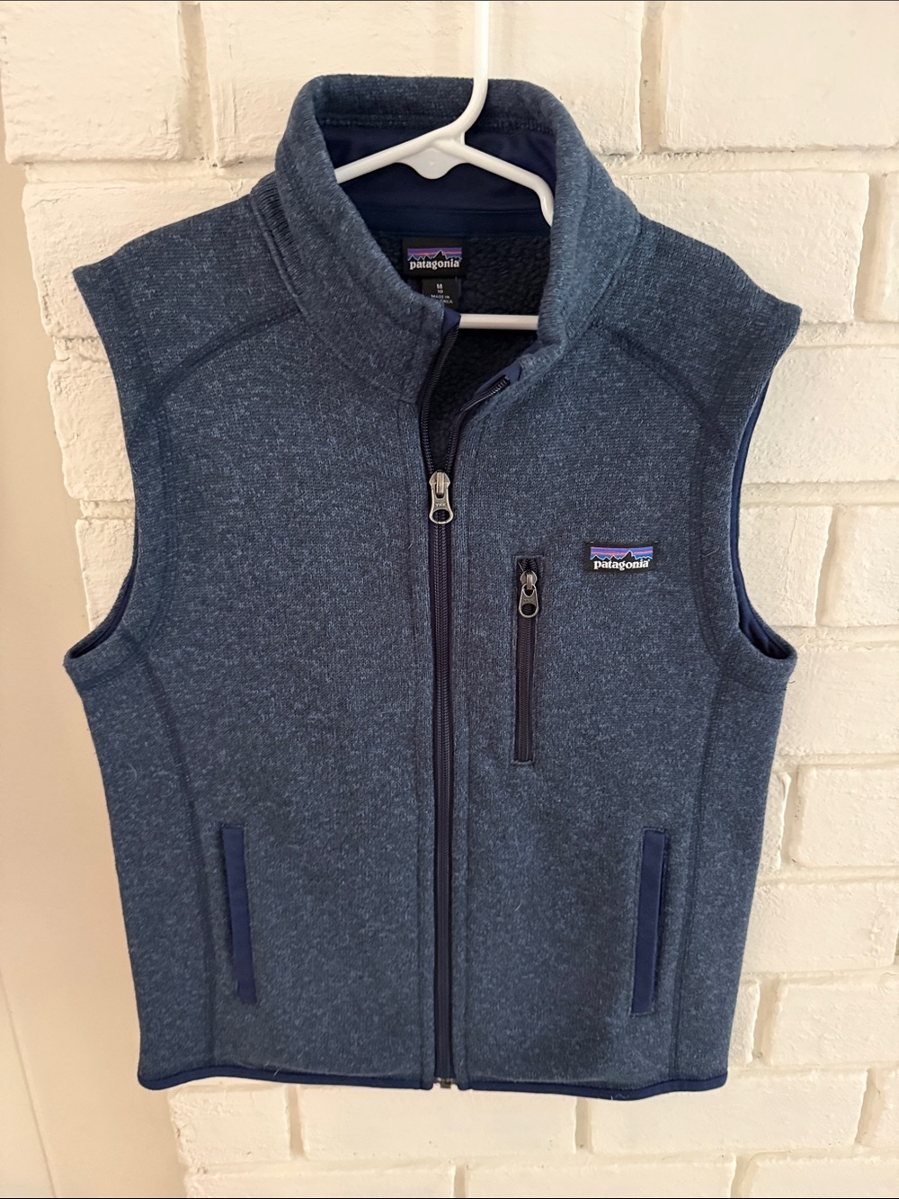 Patagonia Navy Blue Heather Fleece Vest